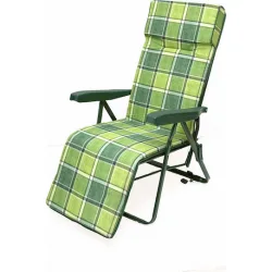 Campus Ξαπλώστρα-Πολυθρόνα Παραλίας με Ανάκλιση Πολλαπλών Θέσεων Πράσινη 55x58εκ.