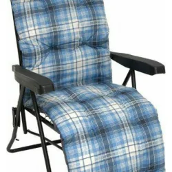 Velco Ξαπλώστρα-Πολυθρόνα Παραλίας με Ανάκλιση Πολλαπλών Θέσεων Μπλε 80x59x100εκ.