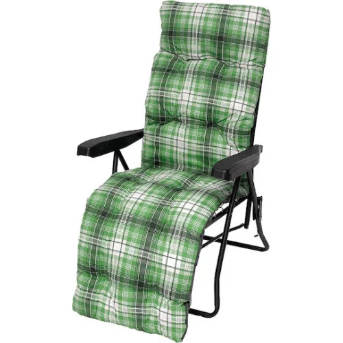 Velco 152-9014 Ξαπλώστρα-Πολυθρόνα Παραλίας με Ανάκλιση Πολλαπλών Θέσεων Πράσινη 104x48εκ.