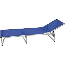 Campus Ξαπλώστρα Παραλίας Μπλε Πτυσσόμενη Αλουμινίου 198x62x25εκ.