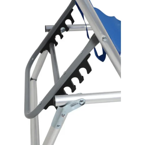 Campus Ξαπλώστρα Παραλίας Μπλε Πτυσσόμενη Αλουμινίου 198x62x25εκ.