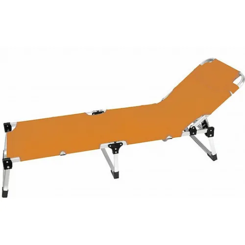 Campus Ξαπλώστρα Παραλίας Πορτοκαλί Πτυσσόμενη Αλουμινίου 198x62x25εκ.