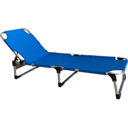 Campus Ξαπλώστρα Παραλίας Μπλε Πτυσσόμενη Αλουμινίου 190x58x30εκ.
