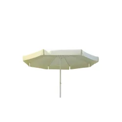 Επαγγελματική Ομπρέλα Δαπέδου Στρογγυλή Αλουμινίου Εκρού με Βολάν Φ3m