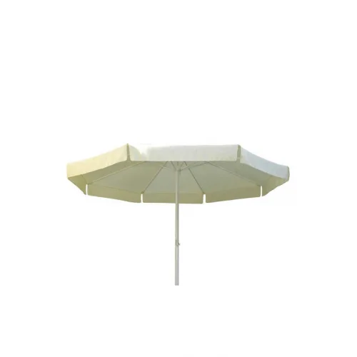 Επαγγελματική Ομπρέλα Δαπέδου Στρογγυλή Αλουμινίου Εκρού με Βολάν Φ3m