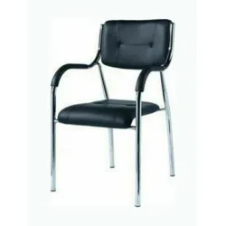 Πολυθρόνα Επισκέπτη με Μπράτσα Μαύρη 49x45x85cm Πολυθρόνα Επισκέπτη με Μπράτσα Μαύρη 49x45x85cm