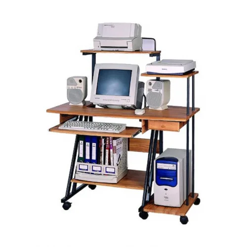 Γραφείο Υπολογιστή Ξύλινο Μπεζ με Μεταλλικά Πόδια 110x78x130εκ. Γραφείο Υπολογιστή Ξύλινο Μπεζ με Μεταλλικά Πόδια 110x78x130εκ.