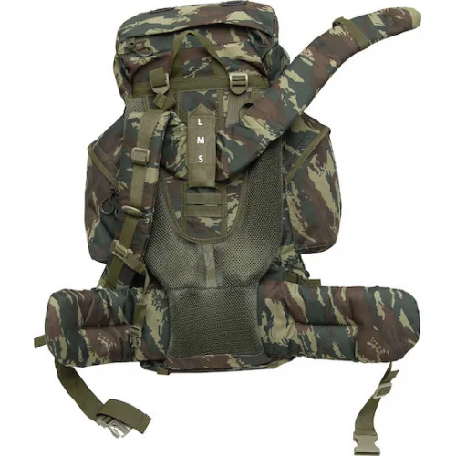 Campus Mission Στρατιωτικό Σακίδιο Πλάτης από Πολυεστέρα Ελληνική Παραλλαγή Χακί 65lt