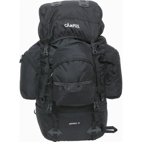 Campus Mission Στρατιωτικό Σακίδιο Πλάτης από Πολυεστέρα Ελληνική Παραλλαγή Χακί 65lt