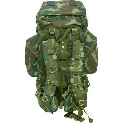 Campus Mission Στρατιωτικό Σακίδιο Πλάτης από Πολυεστέρα Ελληνική Παραλλαγή Χακί 65lt