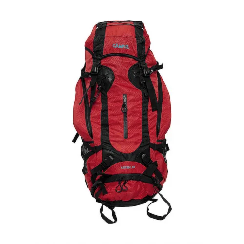 Campus Aspen 65 Ορειβατικό Σακίδιο 65lt Αδιάβροχο Κόκκινο/Μαύρο