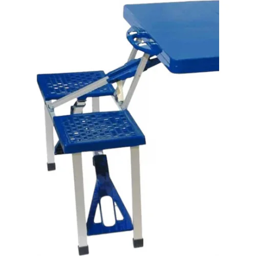 Campus Τραπεζαρία Πικ-Νικ Αλουμινίου Πτυσσόμενη σε Βαλιτσάκι Μπλε