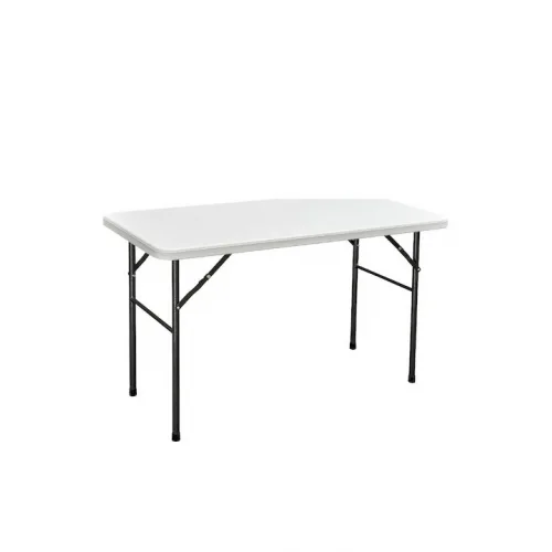 Πλαστικό Τραπέζι Catering Εξωτερικού Χώρου Πτυσσόμενο με Μεταλλικό Σκελετό Λευκό 122x60x74εκ.