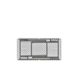 Πλαστικό Τραπέζι Catering Εξωτερικού Χώρου Πτυσσόμενο με Μεταλλικό Σκελετό Λευκό 122x60x74εκ.