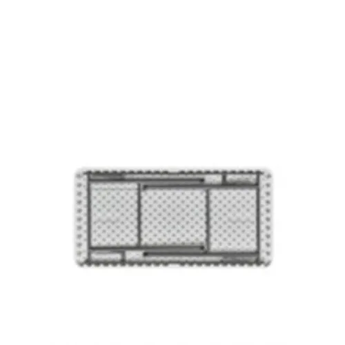 Πλαστικό Τραπέζι Catering Εξωτερικού Χώρου Πτυσσόμενο με Μεταλλικό Σκελετό Λευκό 122x60x74εκ.