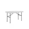 Πλαστικό Τραπέζι Catering Εξωτερικού Χώρου Πτυσσόμενο με Μεταλλικό Σκελετό Λευκό 122x60x74εκ.