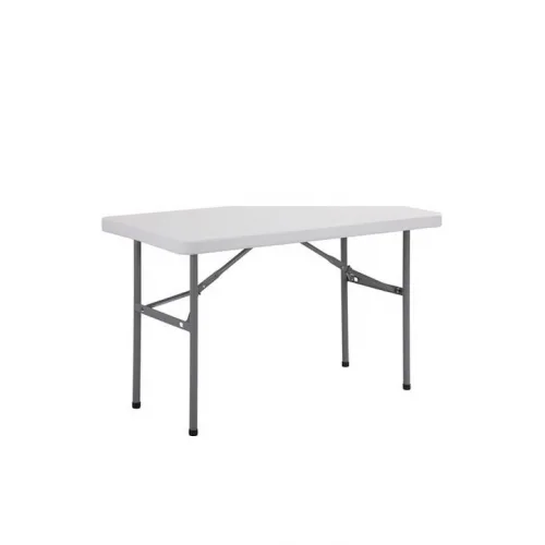 Πλαστικό Τραπέζι Catering Εξωτερικού Χώρου Πτυσσόμενο με Μεταλλικό Σκελετό Λευκό 122x60x74εκ.