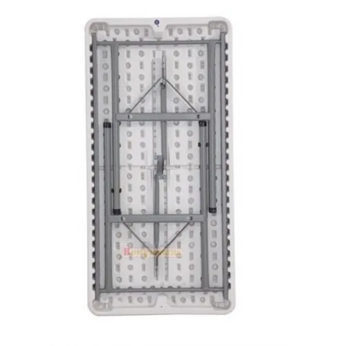 Πλαστικό Τραπέζι Catering Εξωτερικού Χώρου Πτυσσόμενο με Μεταλλικό Σκελετό Λευκό 122x60x74εκ.