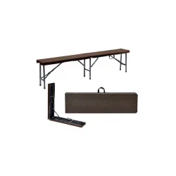 Παγκάκι Εξωτερικού Χώρου Rattan 180x25x43cm