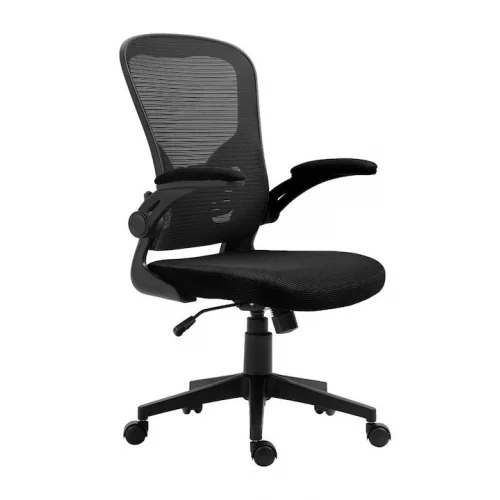 Καρέκλα Γραφείου με Ρυθμιζόμενα Μπράτσα Μαύρη Velco