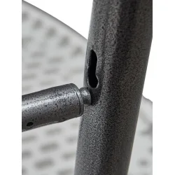 Πλαστικό Τραπέζι Catering Εξωτερικού Χώρου Πτυσσόμενο με Μεταλλικό Σκελετό Λευκό 160x160x74εκ.