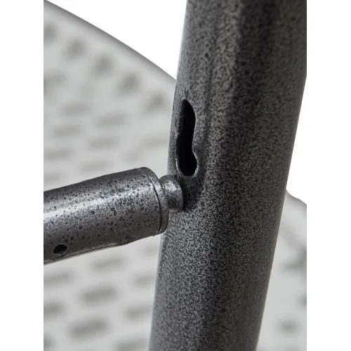 Πλαστικό Τραπέζι Catering Εξωτερικού Χώρου Πτυσσόμενο με Μεταλλικό Σκελετό Λευκό 160x160x74εκ.