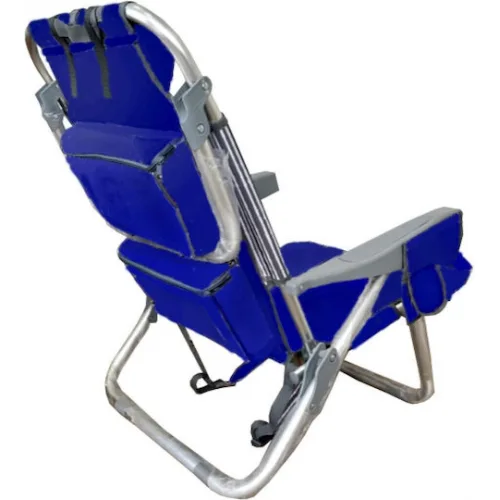 Myresort Καρεκλα Παραλιας Αλουμινιου Μπλε Μπρατσα 600d Polyester