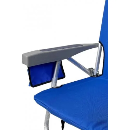 Myresort Καρεκλα Παραλιας Αλουμινιου Μπλε Μπρατσα 600d Polyester