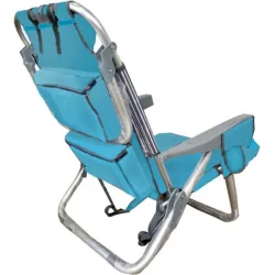 Myresort Καρεκλα Παραλιας Αλουμινιου Γαλαζια Μπρατσα 600d Polyester