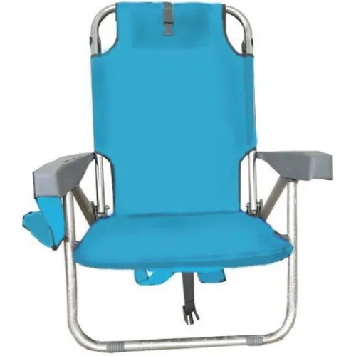 Myresort Καρεκλα Παραλιας Αλουμινιου Γαλαζια Μπρατσα 600d Polyester