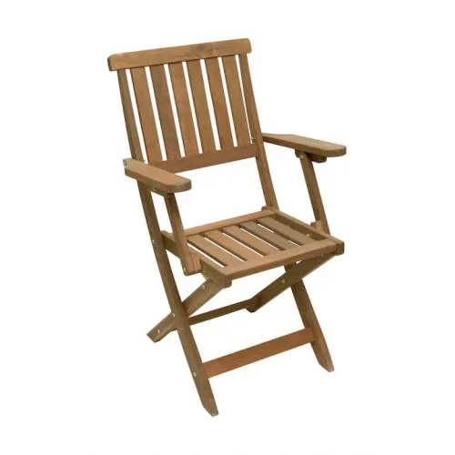 Καρέκλα Εξωτερικού Χώρου Ξύλινη Καφέ 42x38x87εκ.