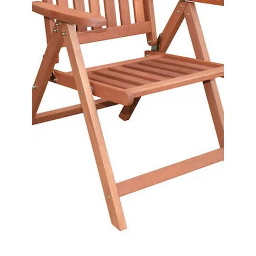 Καρέκλα Εξωτερικού Χώρου Ξύλινη Καφέ 47x41x118εκ.