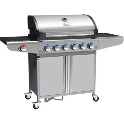 Campfire Ψησταριά Υγραερίου Σχάρας 73x40εκ. με 6 Εστίες 2.5kW και Πλαϊνό Μάτι Campfire Ψησταριά Υγραερίου Σχάρας 73x40εκ. με 6 Εστίες 2.5kW και Πλαϊνό Μάτι