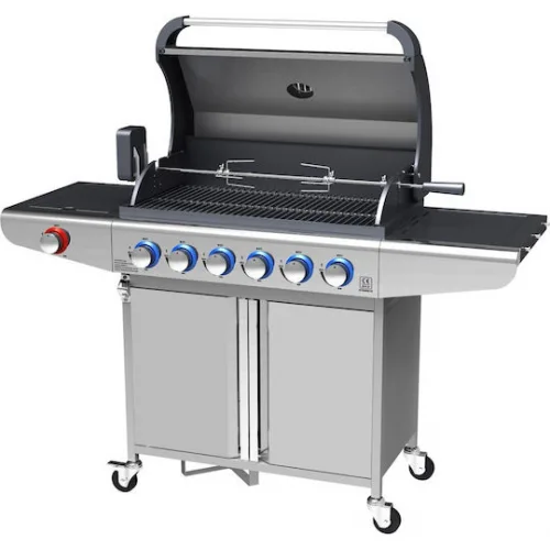 Campfire Ψησταριά Υγραερίου Σχάρας 73x40εκ. με 6 Εστίες 2.5kW και Πλαϊνό Μάτι