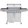 Campfire Ψησταριά Υγραερίου Σχάρας 73x40εκ. με 6 Εστίες 2.5kW και Πλαϊνό Μάτι