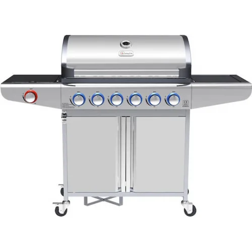 Campfire Ψησταριά Υγραερίου Σχάρας 73x40εκ. με 6 Εστίες 2.5kW και Πλαϊνό Μάτι