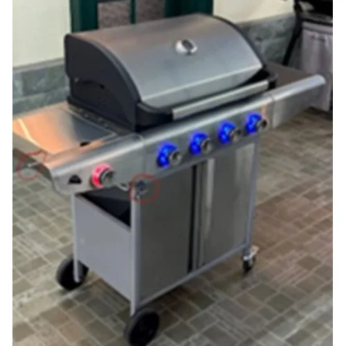 Campfire Ψησταριά Υγραερίου Σχάρας 73x40εκ. με 6 Εστίες 2.5kW και Πλαϊνό Μάτι