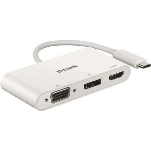 D-Link Μετατροπέας USB-C male σε DisplayPort / HDMI / VGA female Λευκό 1τμχ D-Link Μετατροπέας USB-C male σε DisplayPort / HDMI / VGA female Λευκό 1τμχ