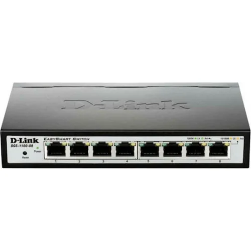 D-Link DGS-1100 V2 Managed L2 Switch με 8 Θύρες Gigabit (1Gbps) Ethernet