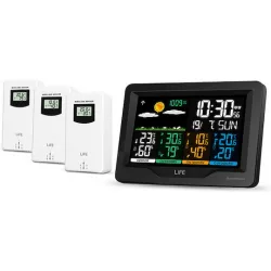 Life Continental Quad Display 221-0191 Ασύρματος Μετεωρολογικός Σταθμός Ψηφιακός Επιτραπέζιος / Επίτοιχος Μαύρος Life Continental Quad Display 221-0191 Ασύρματος Μετεωρολογικός Σταθμός Ψηφιακός Επιτραπέζιος / Επίτοιχος Μαύρος