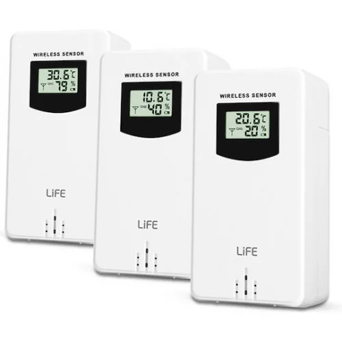 Life Continental Quad Display 221-0191 Ασύρματος Μετεωρολογικός Σταθμός Ψηφιακός Επιτραπέζιος / Επίτοιχος Μαύρος