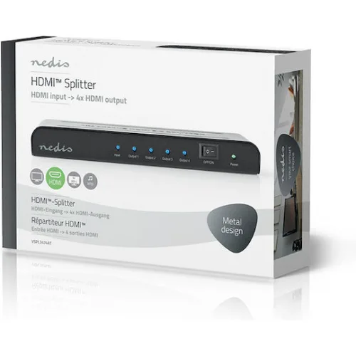 Nedis HDMI Splitter 4K 60Hz Anthracite VSPL3474AT Nedis HDMI Splitter 4K 60Hz Anthracite VSPL3474AT