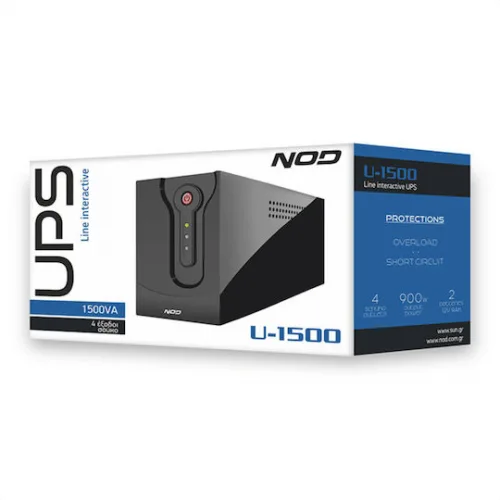 NOD 141-0142 UPS Line-Interactive 1500VA 900W με 4 Schuko Πρίζες NOD 141-0142 UPS Line-Interactive 1500VA 900W με 4 Schuko Πρίζες