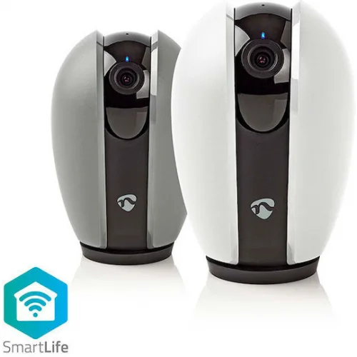 Nedis WIFICI21CGY IP Κάμερα Παρακολούθησης Wi-Fi Full HD 1080p με Αμφίδρομη Επικοινωνία και Φακό 4mm (2 Εναλλάξιμα Καλύμματα) Γκρι
