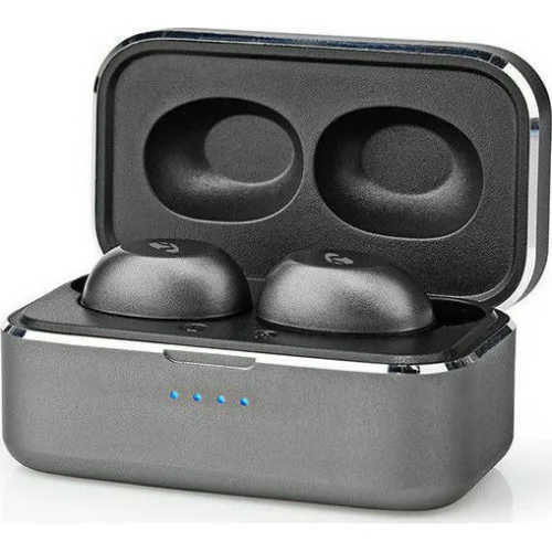 Nedis HPBT5056GY In-ear Bluetooth Handsfree Ακουστικά με Θήκη Φόρτισης Γκρι