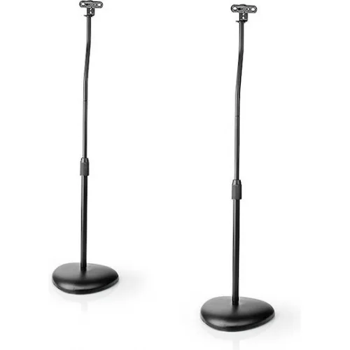 Nedis Βάσεις Ηχείων Δαπέδου (Ζεύγος) σε Μαύρο Χρώμα