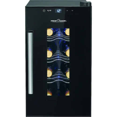 Profi Cook PC-WK 1232 Επαγγελματικό Ψυγείο Κρασιών 23lt με Θερμοκρασία Λειτουργίας +11°C / +18°C Π48 x Β26 x Υ49.5εκ.