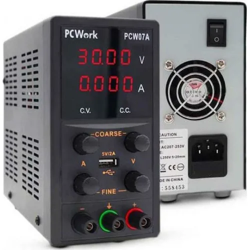 Pcwork PCWork PCW07A Τροφοδοτικό Πάγκου με 1 Κανάλι 30V 5A