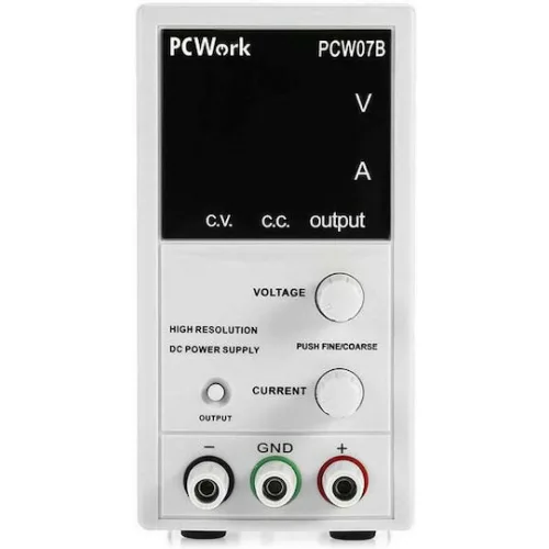 Pcwork PCW07B Τροφοδοτικό Πάγκου με 1 Κανάλι 50V 3A