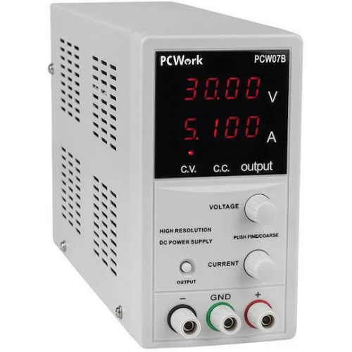 Pcwork PCW07B Τροφοδοτικό Πάγκου με 1 Κανάλι 50V 3A
